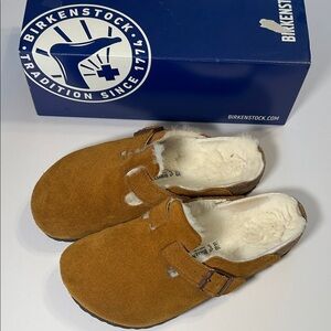 Birkenstock Boston clog with fur lining
